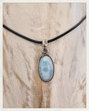 Colgante de larimar y plata