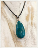 Colgante de crisocola y plata (EXCLUSIVO ONLINE)