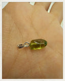 Colgante de peridoto (olivino) mini y plata