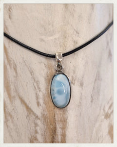 Colgante de larimar y plata