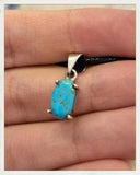 Colgante de turquesa mini y plata