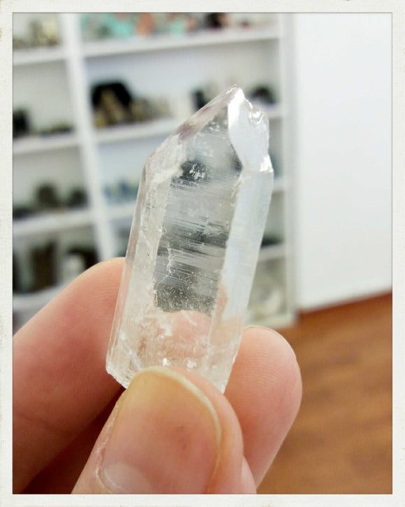 Puntas naturales de cuarzo cristal de roca