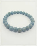 Pulsera de angelita (anhidrita) (Varios tamaños de cuenta disponibles)