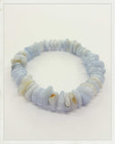 Pulsera de ágata de encaje azul