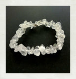 Pulsera de chips de cuarzo cristal de roca