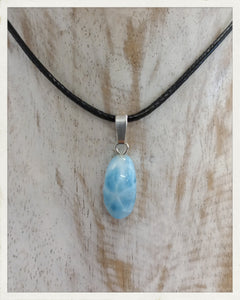 Colgante de larimar y plata