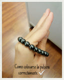 Pulsera de ágata de encaje azul