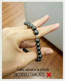 Pulsera de angelita (anhidrita) (Varios tamaños de cuenta disponibles)